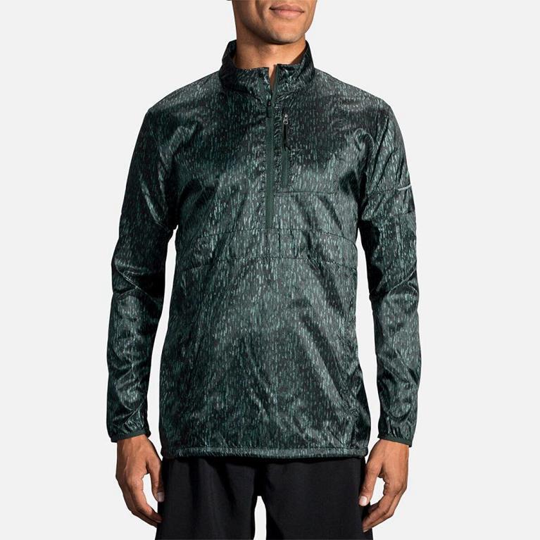 Brooks Lsd Pullover - Mens Running Jackets - Green (67094BVUP)